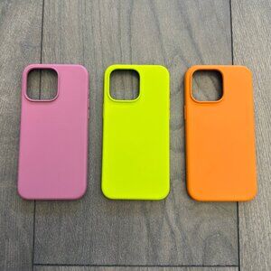 iPhone 15 Pro Max Silicone Cases (Set of 3)
